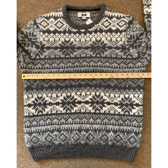 Joseph Abboud Fair Isle Sweater Mens XL Long Sleeve Crew Wool Blend Pullover - Picture 4 of 7